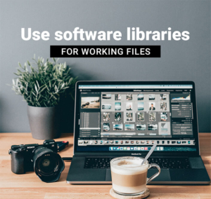 use software libraries for working files