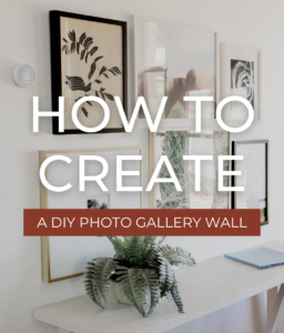 how to create a DIY photo gallery wall